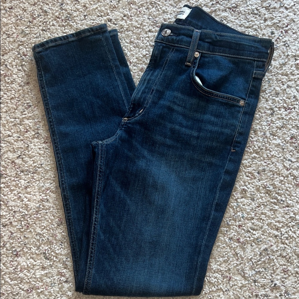 * Citizens Of Humanity Dark Indigo Straight Leg Jeans Size 28